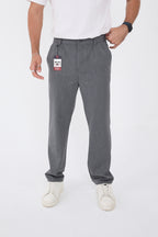 Erkek Kışlık Baggy Likralı Kumaş Pantolon - Koyu Gri