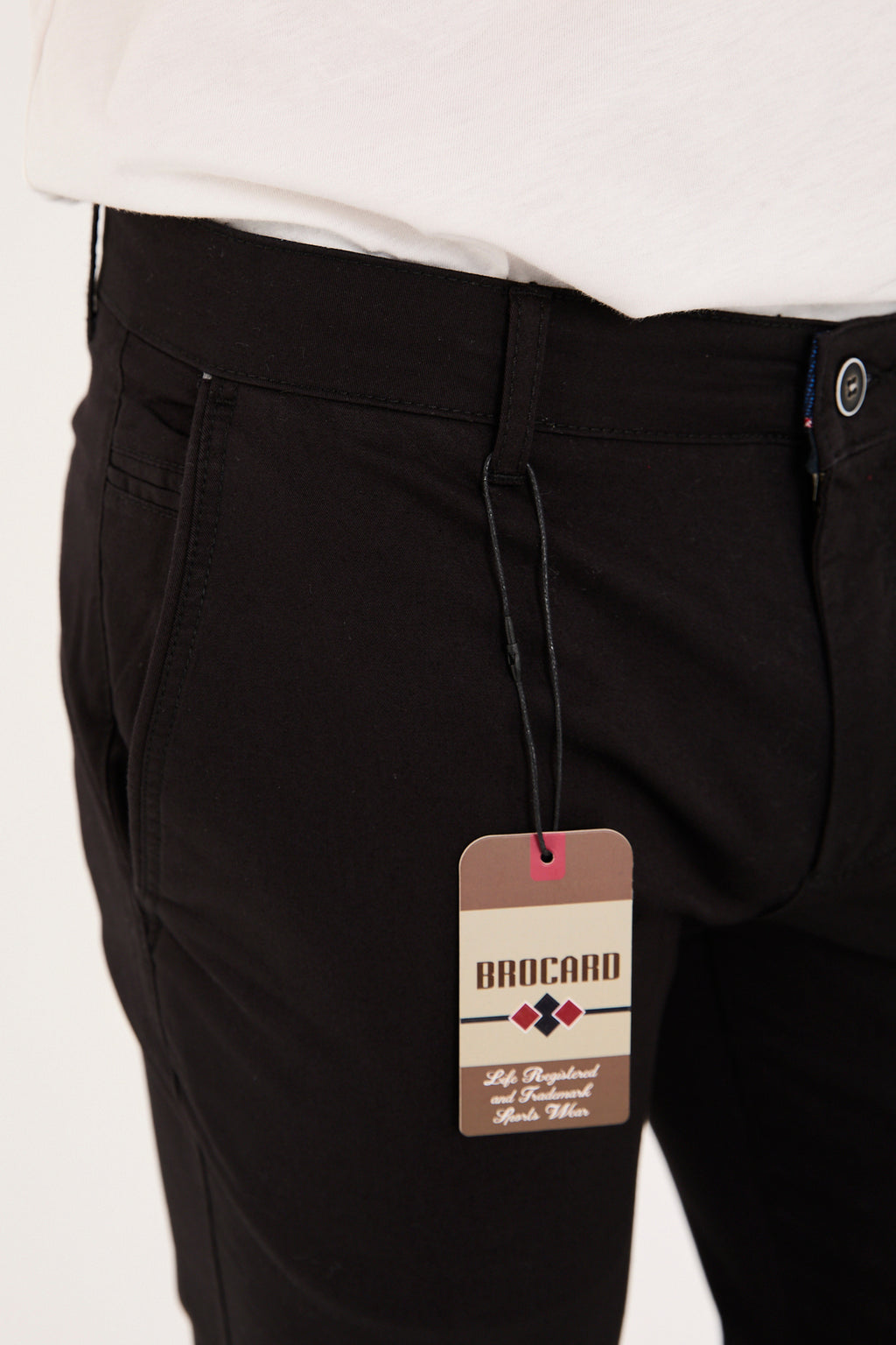 Erkek Slim Fit Dar Kesim Likralı Pamuklu Chino Kanvas Pantolon - Siyah