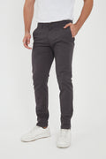 Erkek Kışlık Slim Fit Likralı Chino Pantolon - Antrasit