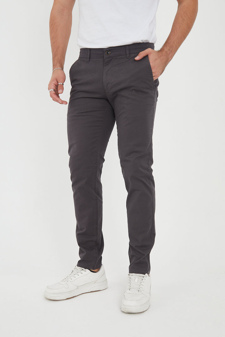 Kışlık Slim Fit Chino | Premium Erkek Pantolon - Antrasit