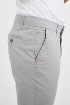 Erkek Kışlık Regular Fit Likralı Gabardin Chino Pantolon - Açık Gri