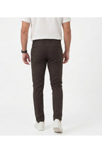 Erkek Comfort Slim Fit Esnek Dokuma Kumaş Pantolon - Kahverengi