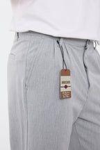 Erkek Kışlık Baggy Likralı Kumaş Pantolon - Gri