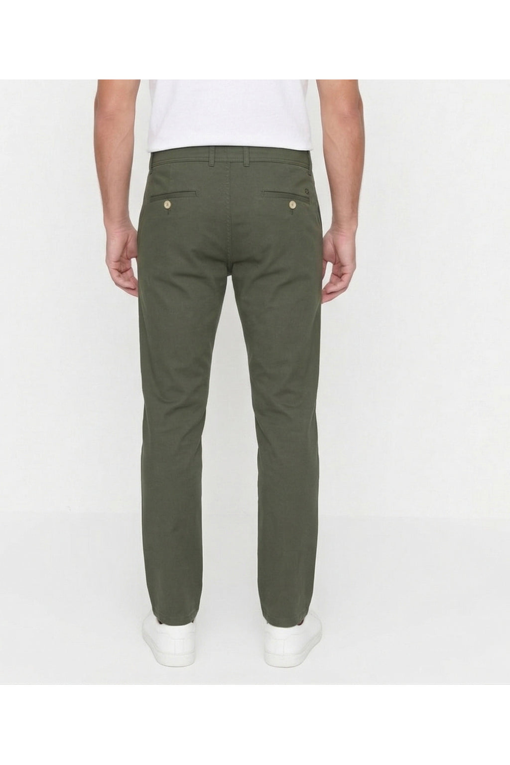 Erkek Comfort Slim Fit Esnek Dokuma Kumaş Pantolon - Haki