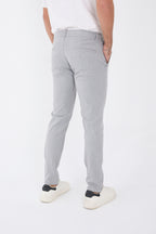 Erkek Kışlık Jogger Slim Fit Bel Yarım Lastikli Kumaş Pantolon - Gri