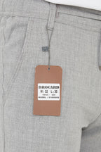 Erkek Jogger Slim Fit Bel Yarım Lastikli Duble Paça Kumaş Pantolon - Gri