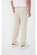 Erkek Çizgili Gofre Baggy Pantolon - Krem