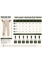 Erkek Kışlık Baggy Likralı Kumaş Pantolon - Vizon
