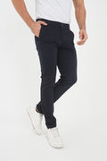Erkek Kışlık Slim Fit Likralı Chino Pantolon - Lacivert