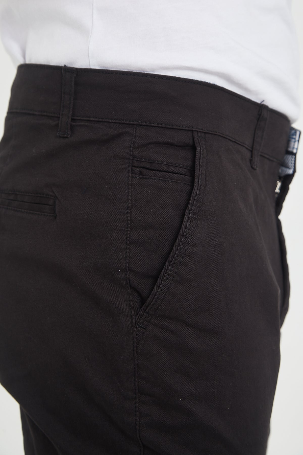 Erkek Kışlık Regular Fit Likralı Gabardin Chino Pantolon - Siyah