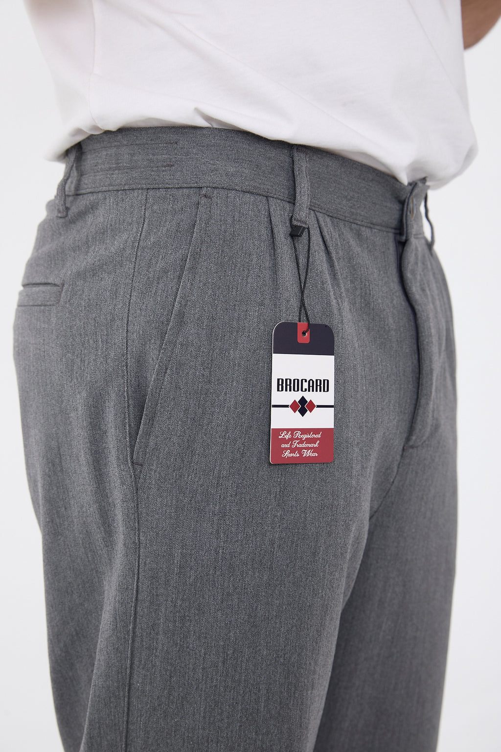 Erkek Kışlık Baggy Likralı Kumaş Pantolon - Koyu Gri
