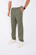 Erkek Kışlık Baggy Likralı Kumaş Pantolon - Çağla