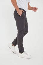 Erkek Kışlık Slim Fit Likralı Chino Pantolon - Antrasit
