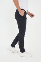 Erkek Kışlık Slim Fit Likralı Chino Pantolon - Lacivert