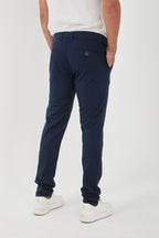 Erkek Likralı Slim Fit Chino Pantolon - Lacivert
