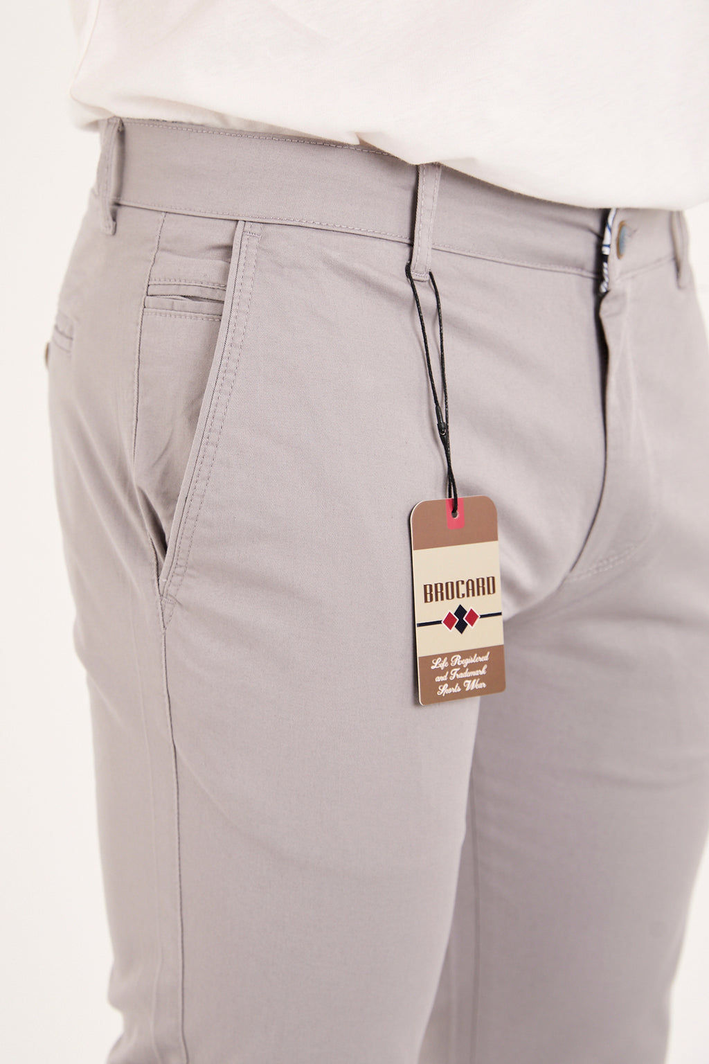 Erkek Slim Fit Dar Kesim Likralı Pamuklu Chino Kanvas Pantolon - Gri