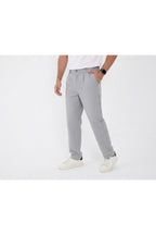 Erkek Çizgili Gofre Baggy Pantolon - Gri