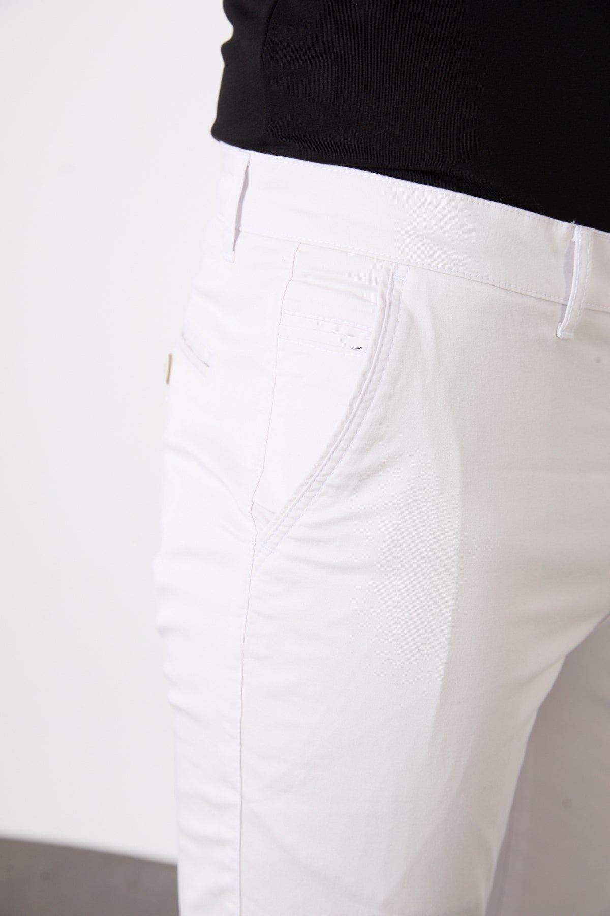 Erkek Regular Fit Geniş Kesim Likralı Pamuklu Chino Kanvas Pantolon - Taş
