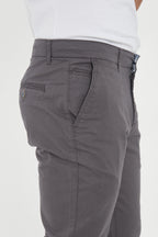 Erkek Kışlık Regular Fit Likralı Gabardin Chino Pantolon - Gri