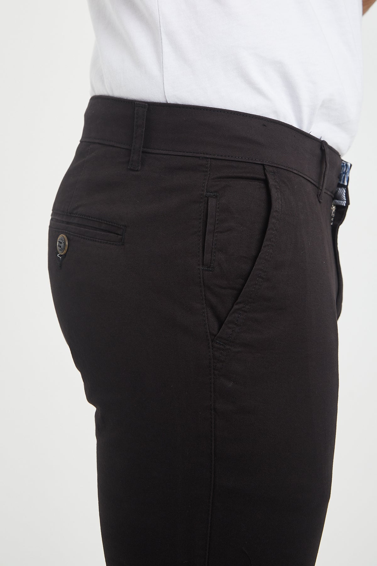 Erkek Kışlık Slim Fit Likralı Chino Pantolon - Siyah