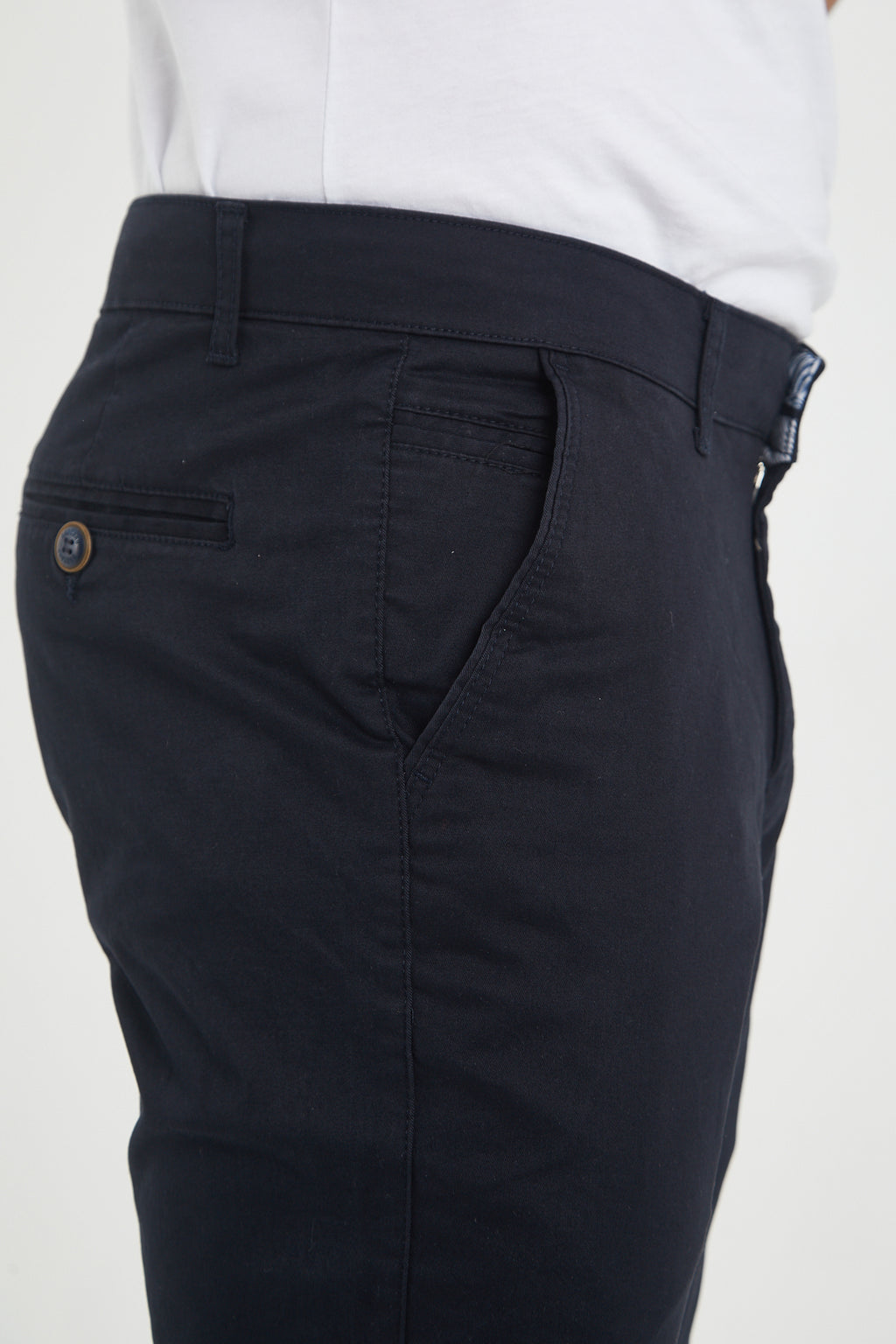Erkek Kışlık Regular Fit Likralı Gabardin Chino Pantolon - Lacivert