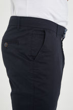 Erkek Kışlık Regular Fit Likralı Gabardin Chino Pantolon - Lacivert