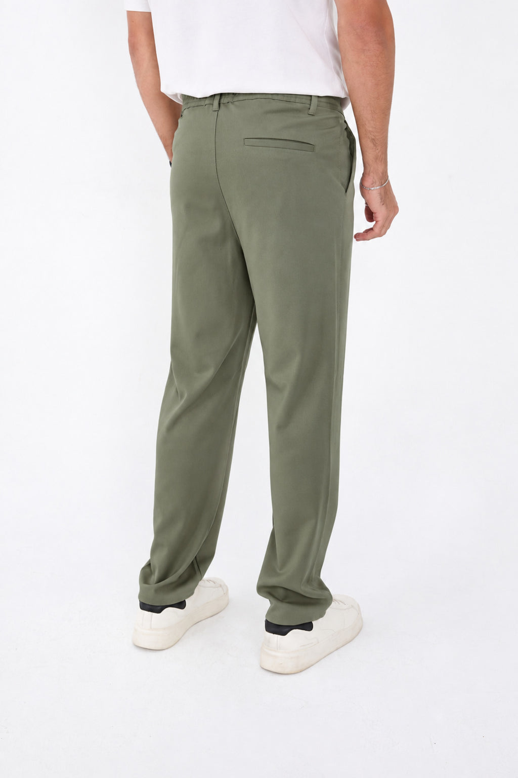 Erkek Kışlık Baggy Likralı Kumaş Pantolon - Çağla