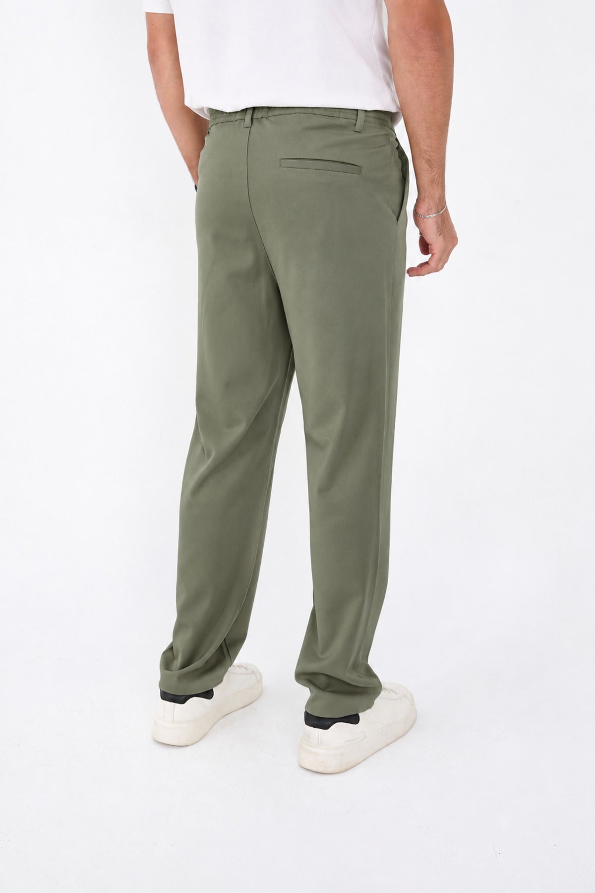Erkek Kışlık Baggy Likralı Kumaş Pantolon - Çağla