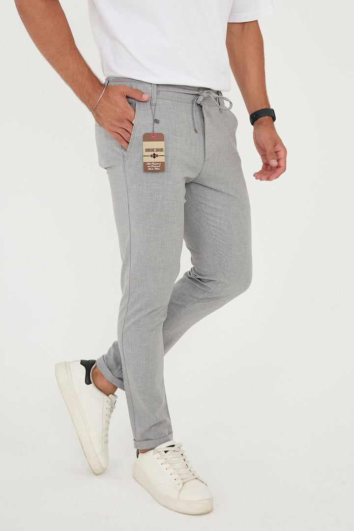 Duble Paça Slim Fit Jogger | Modern Erkek Stili - Gri
