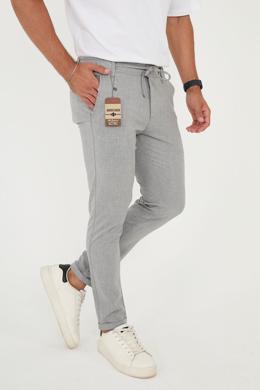 Duble Paça Slim Fit Jogger | Modern Erkek Stili - Gri