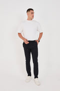 Erkek Gofre Kumaş Likralı Jogger Slim Fit Pantolon - Lacivert
