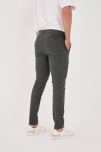 Erkek Gofre Kumaş Likralı Jogger Slim Fit Pantolon - Antrasit