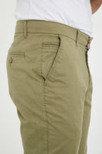 Erkek Kışlık Regular Fit Likralı Gabardin Chino Pantolon - Haki