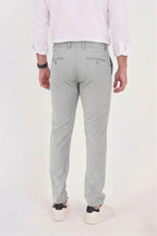 Erkek Comfort Slim Fit Esnek Dokuma Kumaş Pantolon - Gri