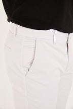 Erkek Slim Fit Dar Kesim Likralı Pamuklu Chino Kanvas Pantolon - Taş